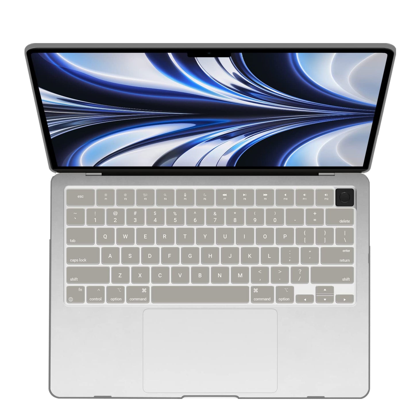Suitable for  2023 2022 MacBook Air 13 inch case M2 Model A2681 Hard Shell Case Keyboard Cover Grey Tristar Online