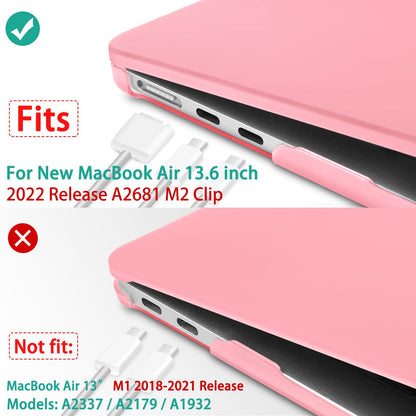 Suitable for  2023 2022 MacBook Air 13 inch case M2 Model A2681 Hard Shell Case Keyboard Cover Pink Tristar Online