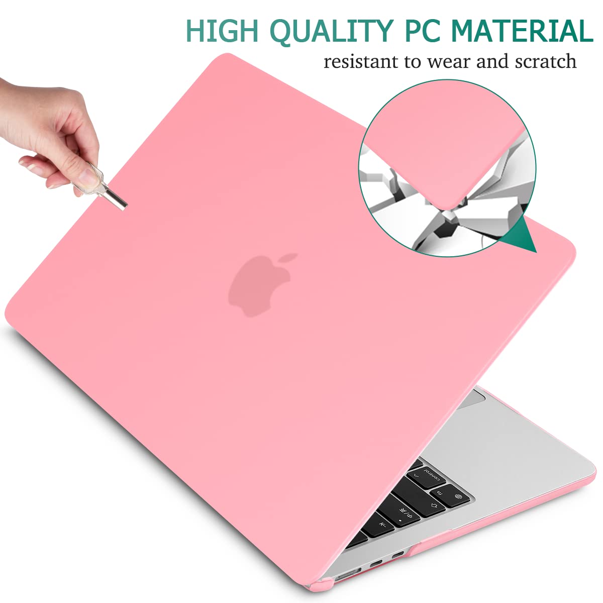 Suitable for  2023 2022 MacBook Air 13 inch case M2 Model A2681 Hard Shell Case Keyboard Cover Pink Tristar Online