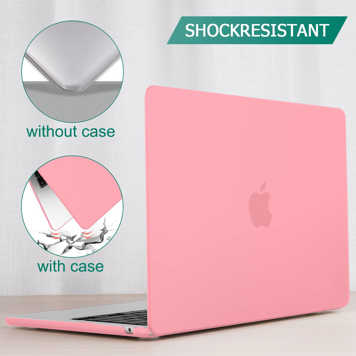 Suitable for  2023 2022 MacBook Air 13 inch case M2 Model A2681 Hard Shell Case Keyboard Cover Pink Tristar Online