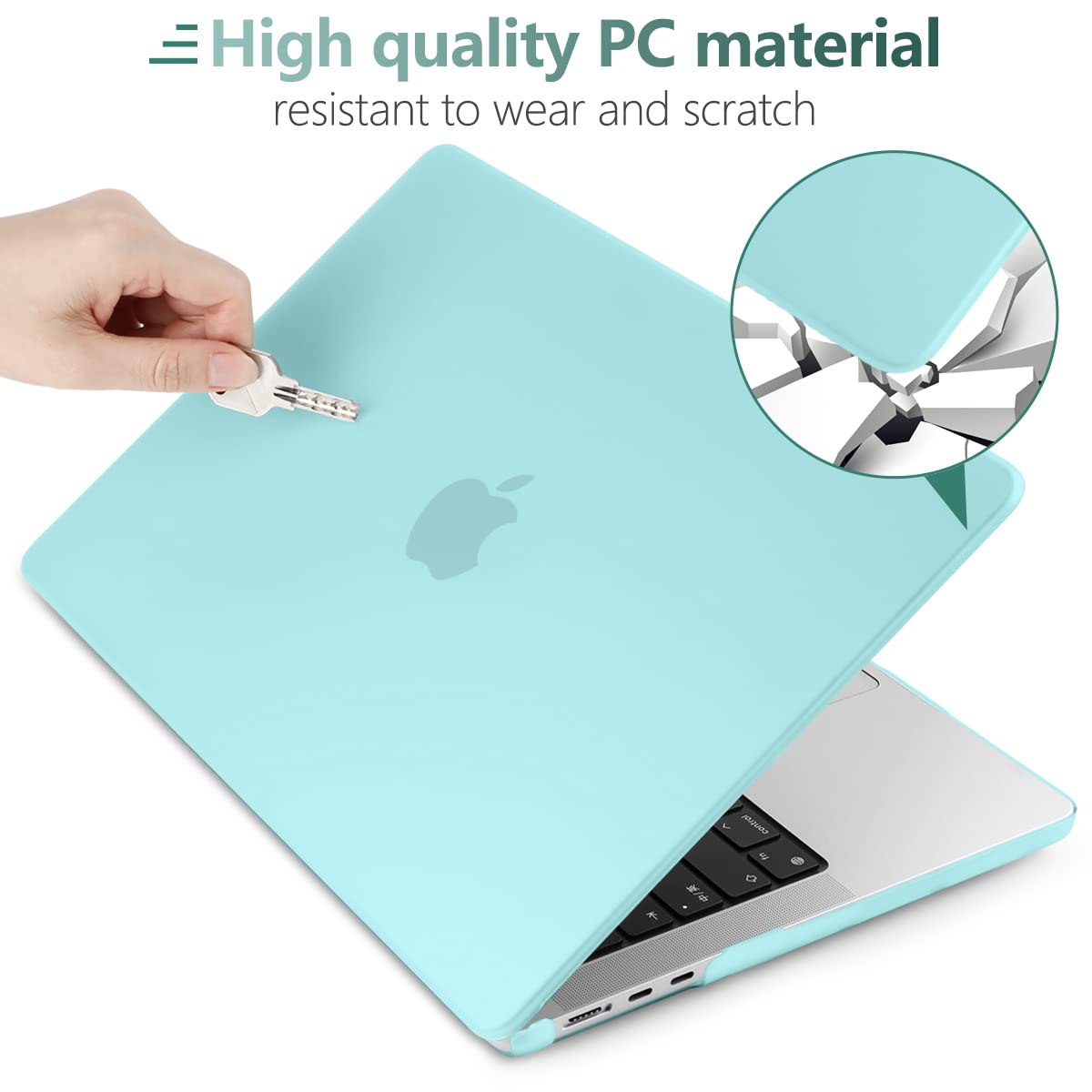 Suitable for  2023 2022 MacBook Air 13 inch case M2 Model A2681 Hard Shell Case Keyboard Cover Turquoise Tristar Online