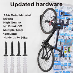 1x Bike Rack Garage Wall Mount Hanger Hooks Storage Bicycle Vertical for Indoor Shed with Screws Tristar Online