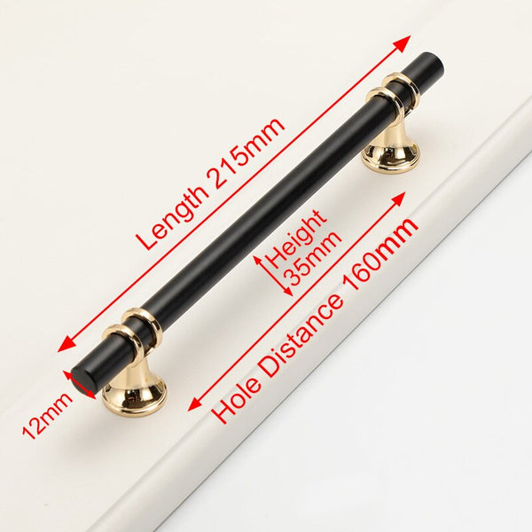 Luxury Design Kitchen Cabinet Handles Drawer Bar Handle Pull Black 160mm Tristar Online