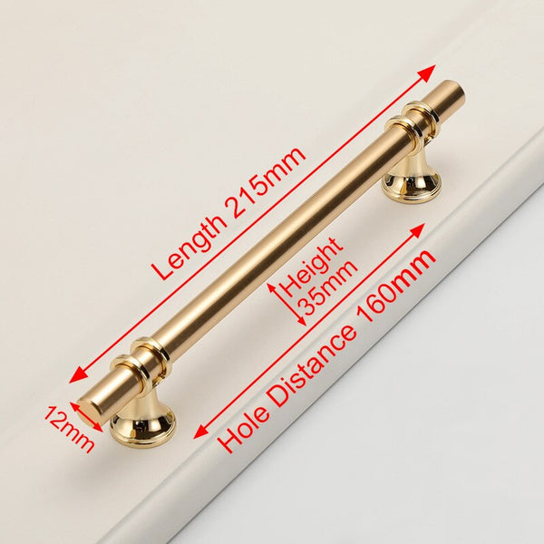 Luxury Design Kitchen Cabinet Handles Drawer Bar Handle Pull Gold 160MM Tristar Online