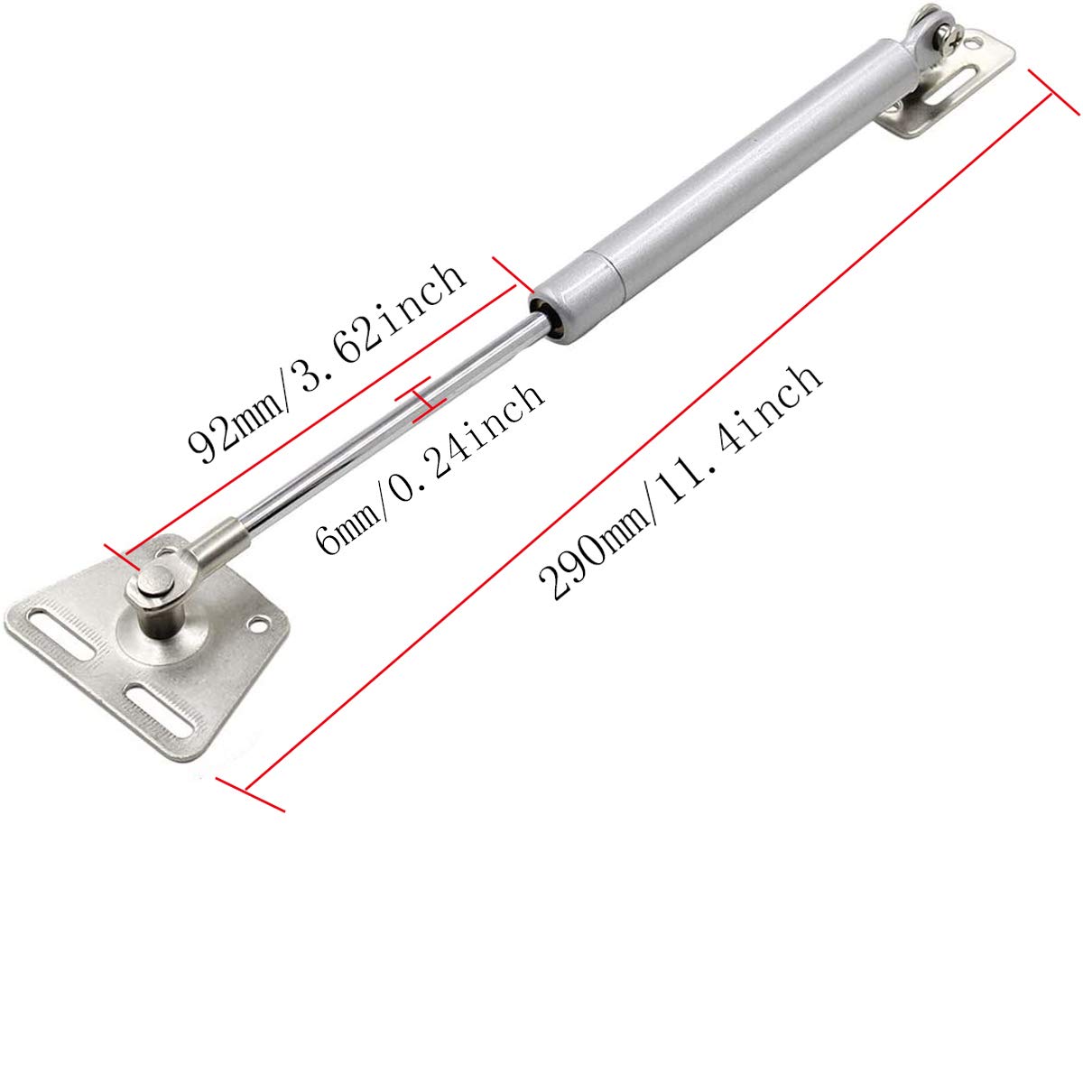 2 Pcs 100N Cabinet Door Hydraulic Hinge Metal Head Lift Support Soft Close & Buffer Telescopic Tristar Online