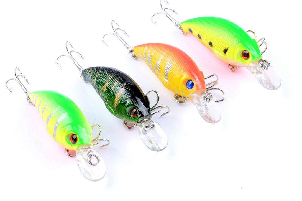 4x 7.5cm Popper Crank Bait Fishing Lure Lures Surface Tackle Saltwater Tristar Online