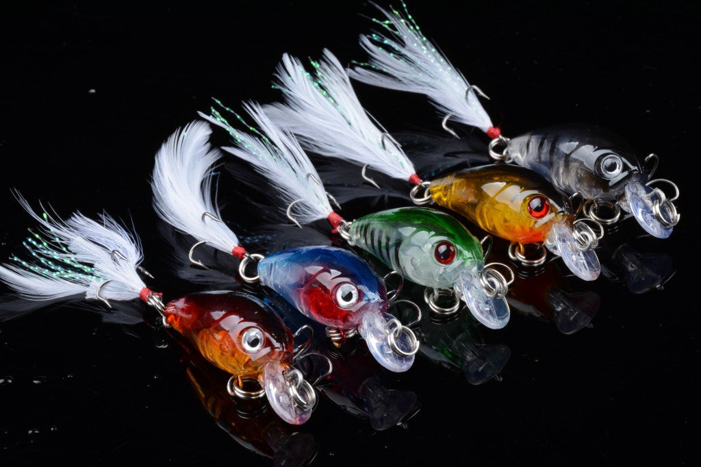 5x 4.5cm Popper Crank Bait Fishing Lure Lures Surface Tackle Saltwater Tristar Online