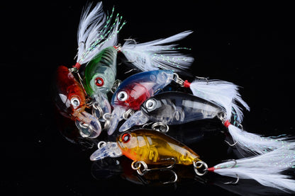 5x 4.5cm Popper Crank Bait Fishing Lure Lures Surface Tackle Saltwater Tristar Online