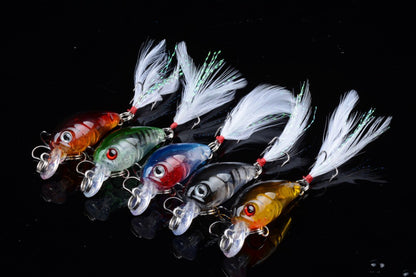 5x 4.5cm Popper Crank Bait Fishing Lure Lures Surface Tackle Saltwater Tristar Online