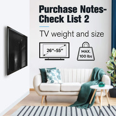 26-55 Inch Fixed TV Wall Mount Bracket TV Bracket Wall Mount up to 50KG Tristar Online