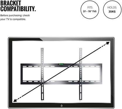 32-70 Inch Fixed TV Wall Mount Bracket TV Bracket Wall Mount up to 75KG Tristar Online