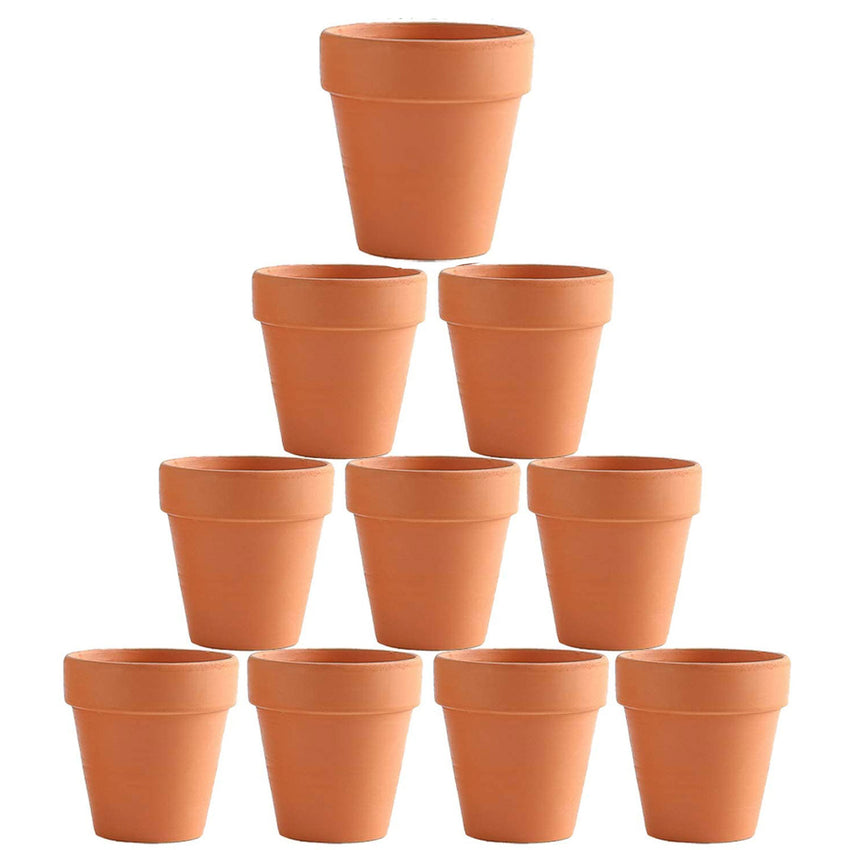 10x 5cm Flower Pot Pots Clay Ceramic Plant Drain Hole Succulent Cactus Nursery Planter Tristar Online