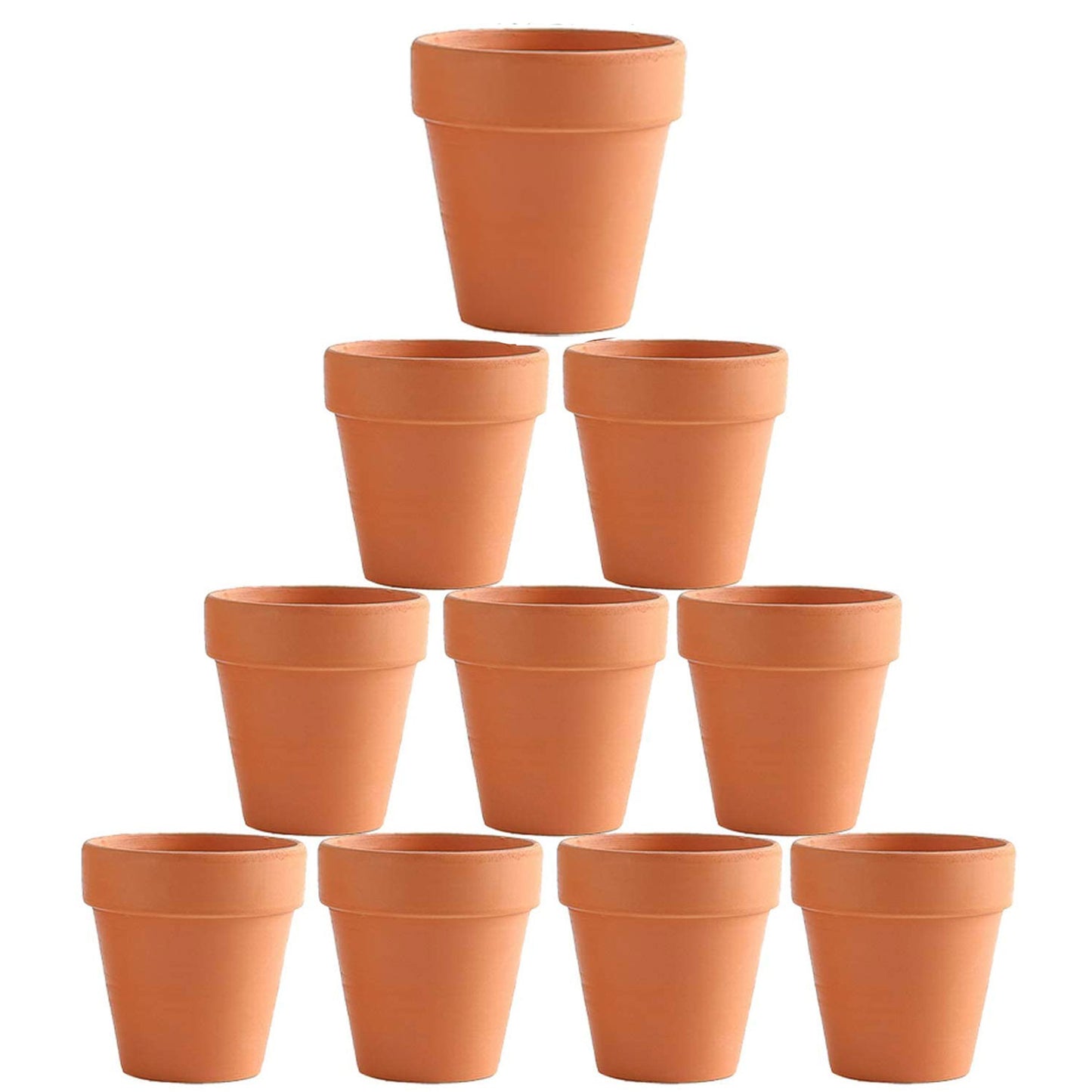 10x 6cm Flower Pot Pots Clay Ceramic Plant Drain Hole Succulent Cactus Nursery Planter Tristar Online