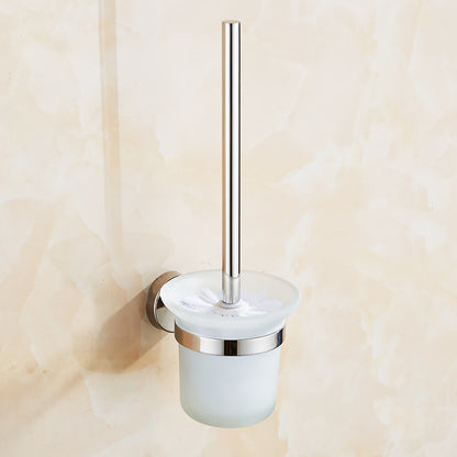 Toilet Brush Holder Wall Mount Rustproof Frosted Glass for Bathroom Tristar Online