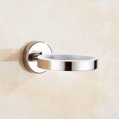 Toilet Brush Holder Wall Mount Rustproof Frosted Glass for Bathroom Tristar Online