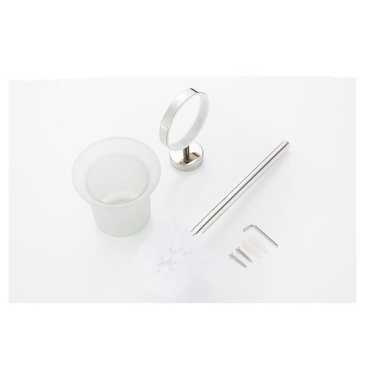 Toilet Brush Holder Wall Mount Rustproof Frosted Glass for Bathroom Tristar Online