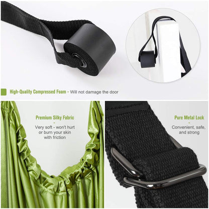 Green Fitness Yoga Strap Band Waist Trainer Leg Door Swing Adjustable Ballet Dancer Tristar Online
