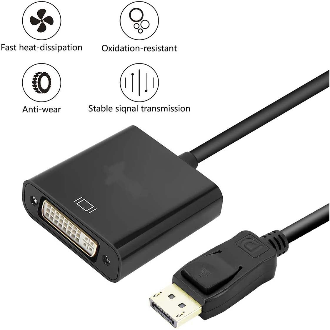 DP Display Port DisplayPort Male To DVI Female 24+5 Pin Converter Adapter Cable Tristar Online