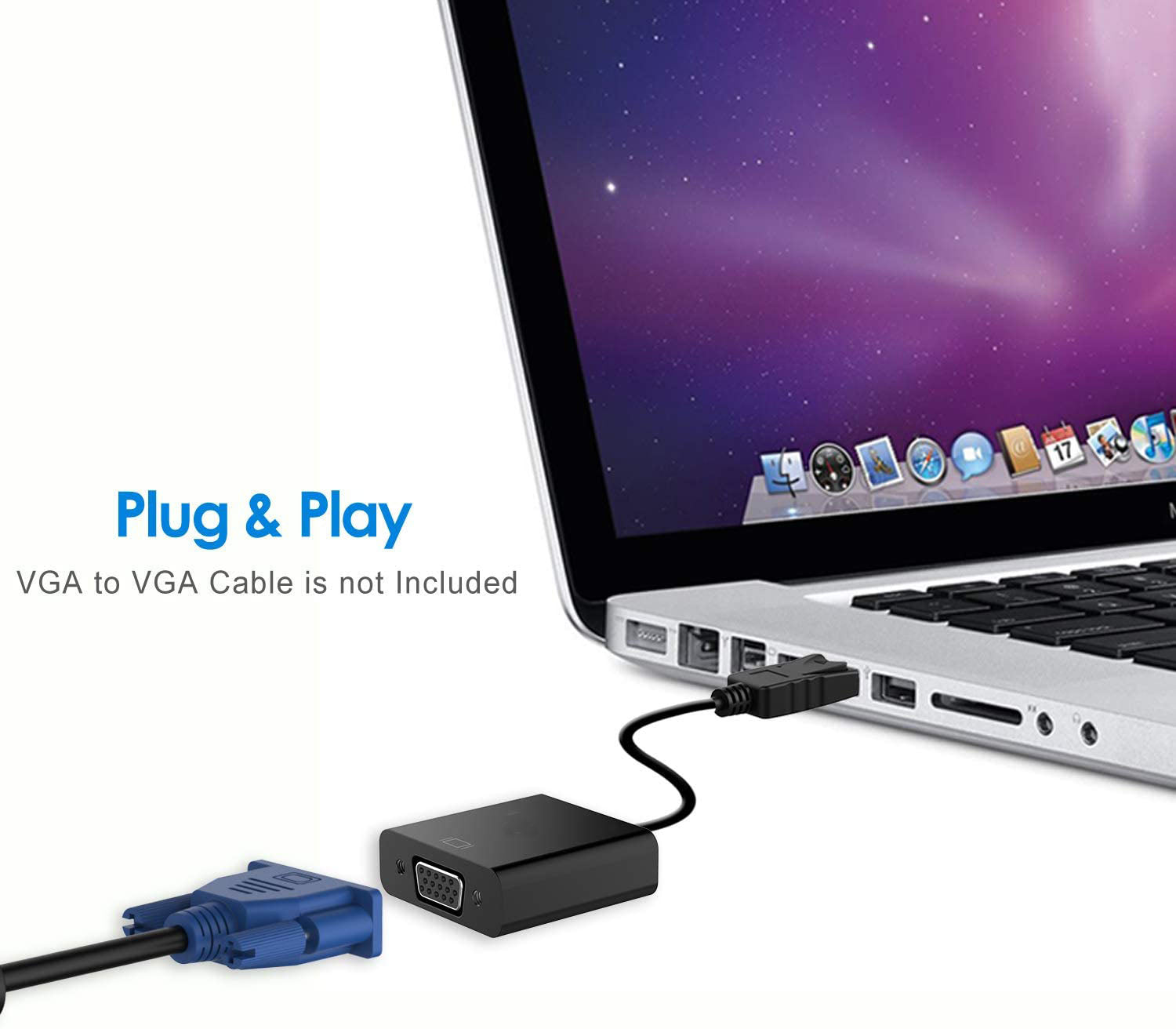 DisplayPort Male to VGA Female Gold-Plated DP Display Port to VGA Adapter Tristar Online