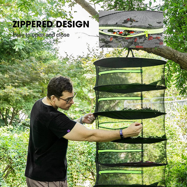 6-Layer 120cm Foldable Herb Vegetable Fruit Drying Dehydrating Rack Mesh Hanging Dryer Tristar Online