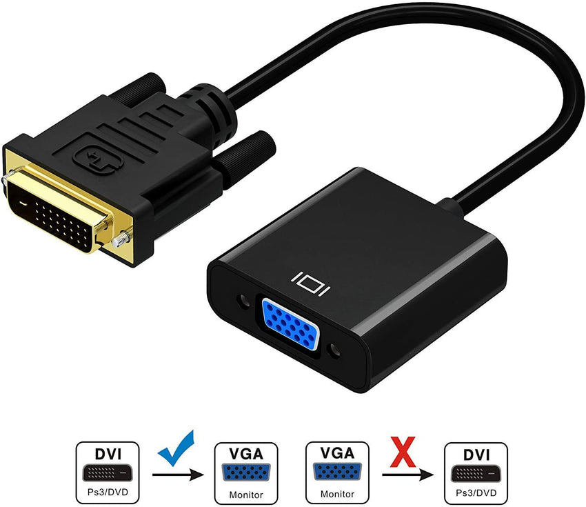 DVI to VGA Adapter,ABLEWE 1080p Active DVI-D to VGA Adapter Converter 24+1 Male to Female Adapter Tristar Online