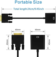 DVI to VGA Adapter,ABLEWE 1080p Active DVI-D to VGA Adapter Converter 24+1 Male to Female Adapter Tristar Online