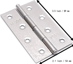 Pack of 6 Hinge 3.5 Inch Stainless Steel Door Hinges Cabinet Door Hinges Furniture Tristar Online