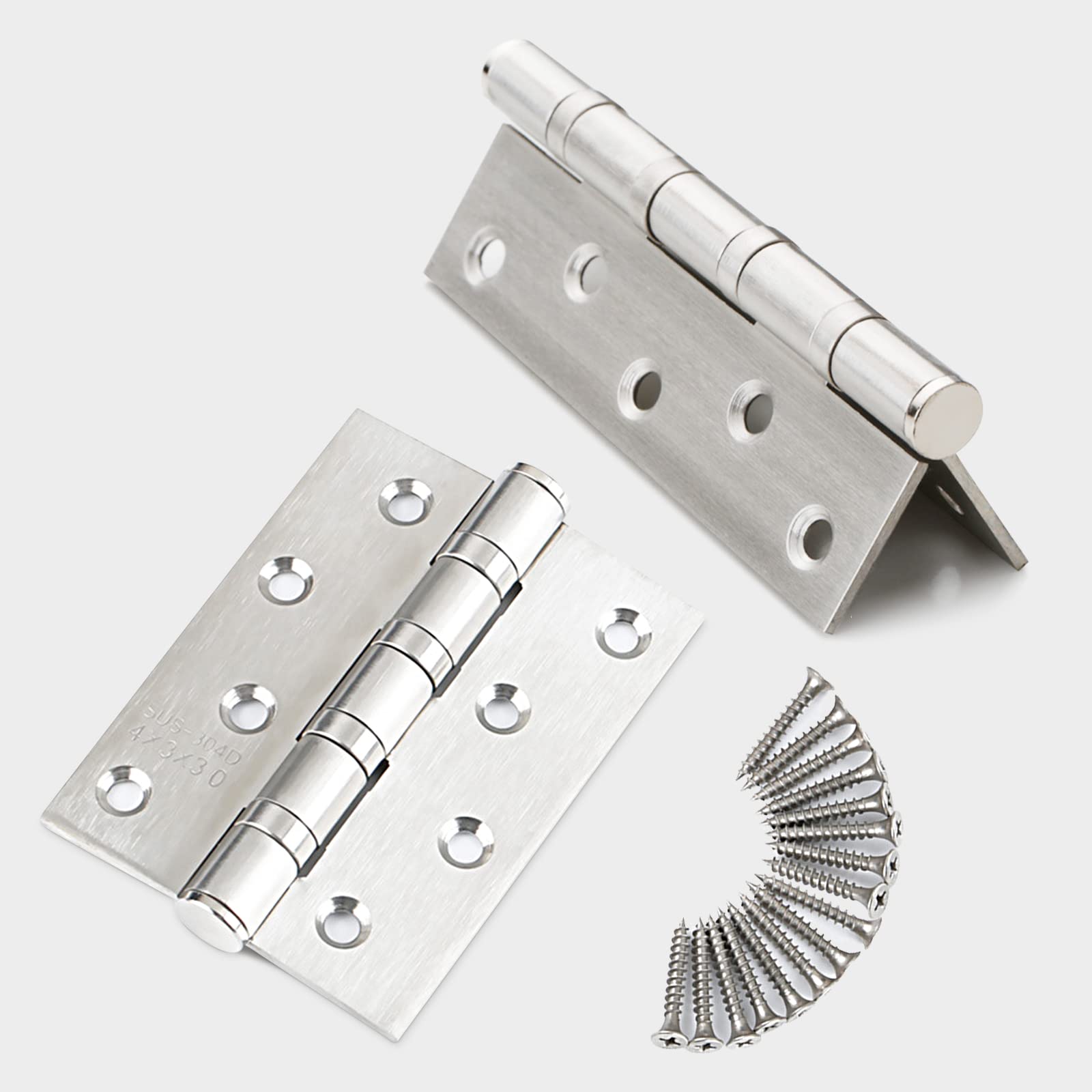 304 Flat Pin Hinge Spring 2Pack 100mm Folding Butt Door Cabinet Hinges Folding Furniture Hardware Tristar Online