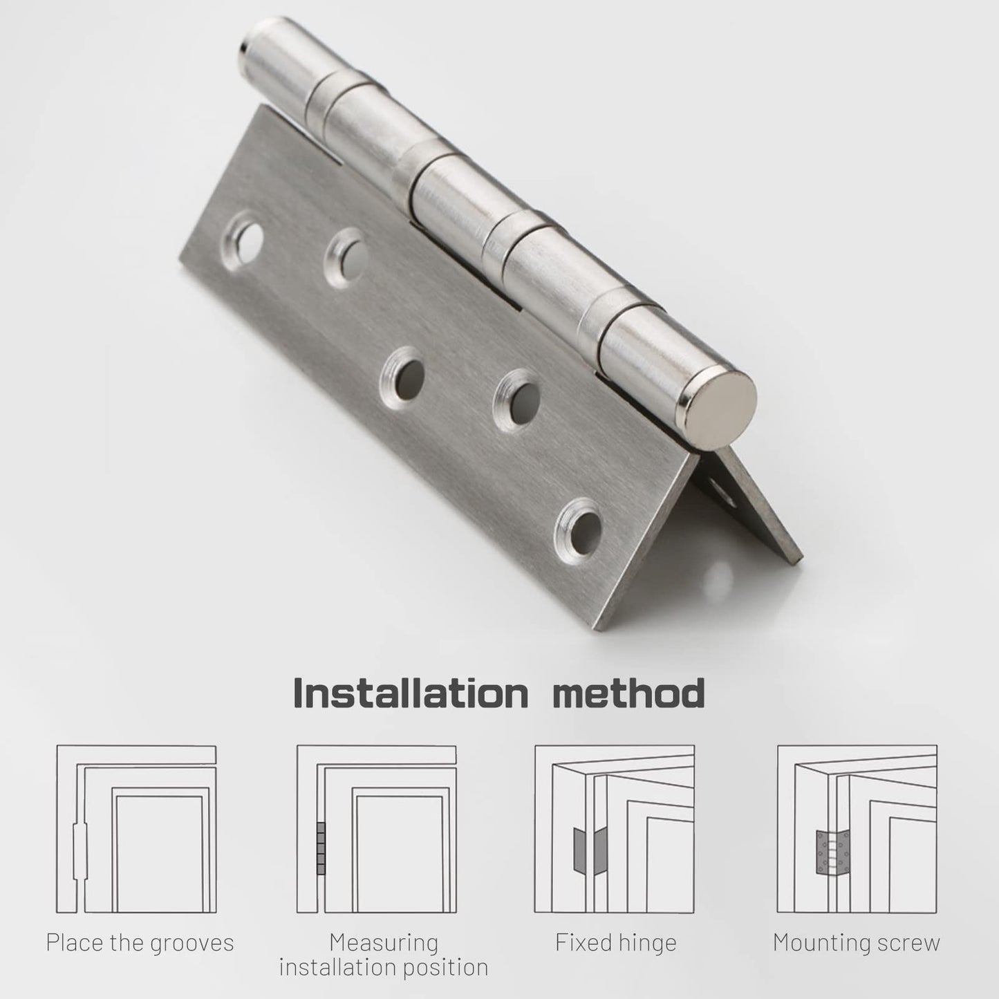 304 Flat Pin Hinge Spring 2Pack 100mm Folding Butt Door Cabinet Hinges Folding Furniture Hardware Tristar Online
