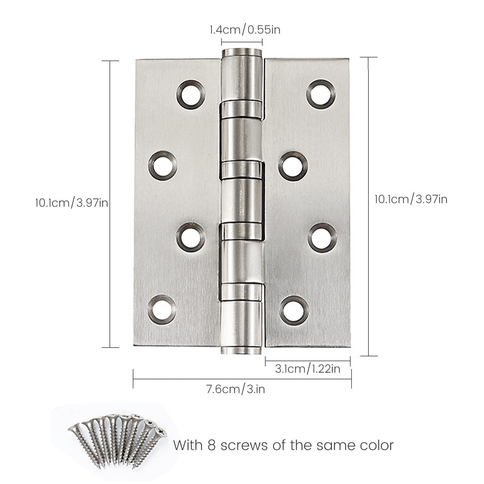 304 Flat Pin Hinge Spring 2Pack 100mm Folding Butt Door Cabinet Hinges Folding Furniture Hardware Tristar Online