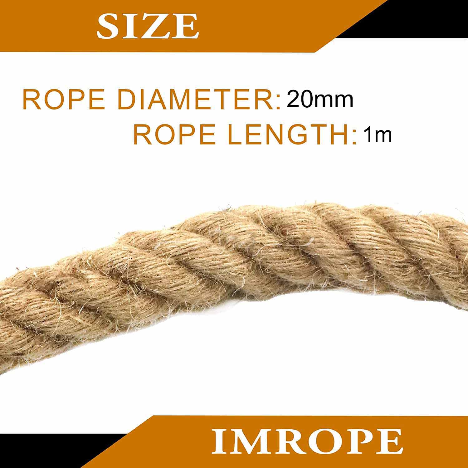 1m Sisal 20mm Rope Natural Twine Cord Thick Jute Hemp Manila  Crafting Home Decor Tristar Online