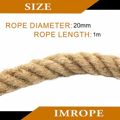 1m Sisal 20mm Rope Natural Twine Cord Thick Jute Hemp Manila  Crafting Home Decor Tristar Online