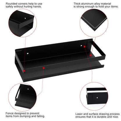 Black Bathroom Shower Shelf Kitchen Rack Storage Shelves Shampoo Holder Organizer Tristar Online