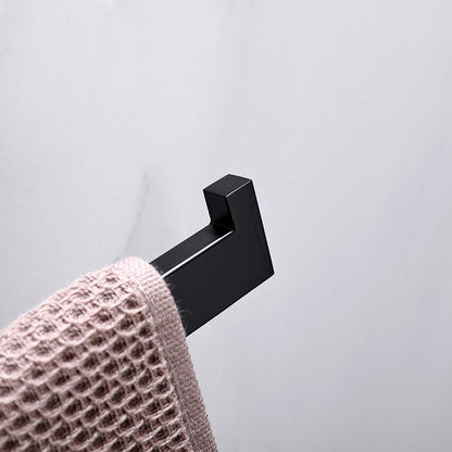 Square Hand Towel Holder Ring Wall Mounted Modern Towel Bar Bathroom Kitchen Black Tristar Online