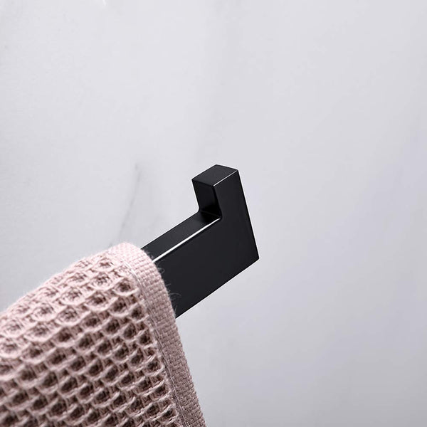 Square Hand Towel Holder Ring Wall Mounted Modern Towel Bar Bathroom Kitchen Black Tristar Online