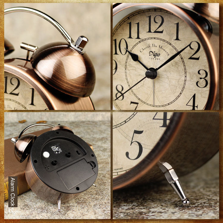 Dual Alarm Clock Twin Bell Alarm Clock, Bedroom Table Desk Alarm Clock Backlight Tristar Online