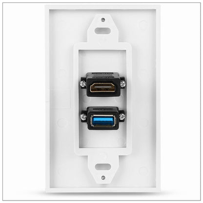HDMI USB 3.0 Audio Stereo Pass Through Component Composite Wall Plate Panel Tristar Online