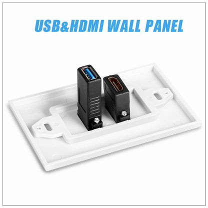 HDMI USB 3.0 Audio Stereo Pass Through Component Composite Wall Plate Panel Tristar Online