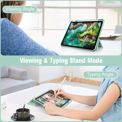 iPad 10th Case 10.9 Inch 2022 with Pencil Holder, Smart iPad Clear Case with Soft TPU Auto Wake Sleep Green Tristar Online