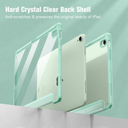 iPad 10th Case 10.9 Inch 2022 with Pencil Holder, Smart iPad Clear Case with Soft TPU Auto Wake Sleep Green Tristar Online