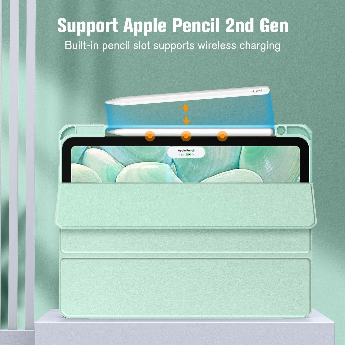iPad 10th Case 10.9 Inch 2022 with Pencil Holder, Smart iPad Clear Case with Soft TPU Auto Wake Sleep Green Tristar Online