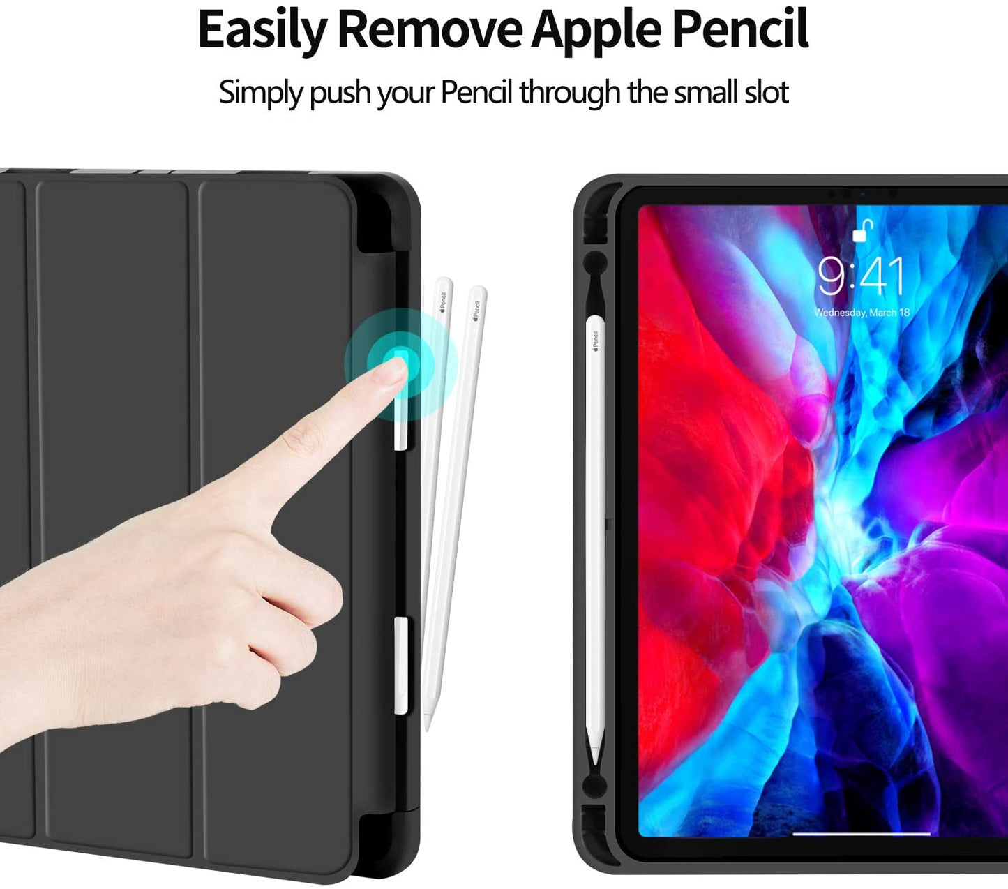 iPad Pro 11 Inch 2020 Soft Tpu Smart Premium Case Auto Sleep Wake Stand Cover Pencil holder Black Tristar Online