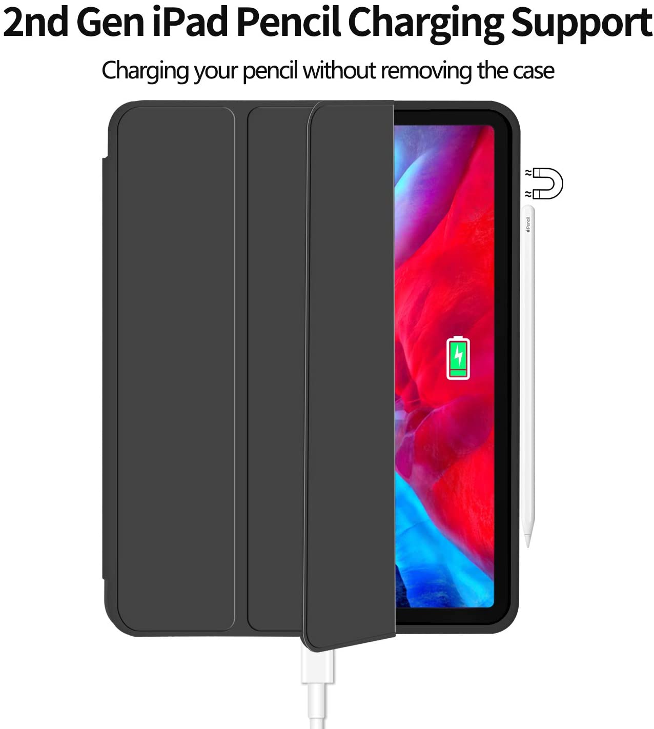 iPad Pro 11 Inch 2020 Soft Tpu Smart Premium Case Auto Sleep Wake Stand Cover Pencil holder Black Tristar Online