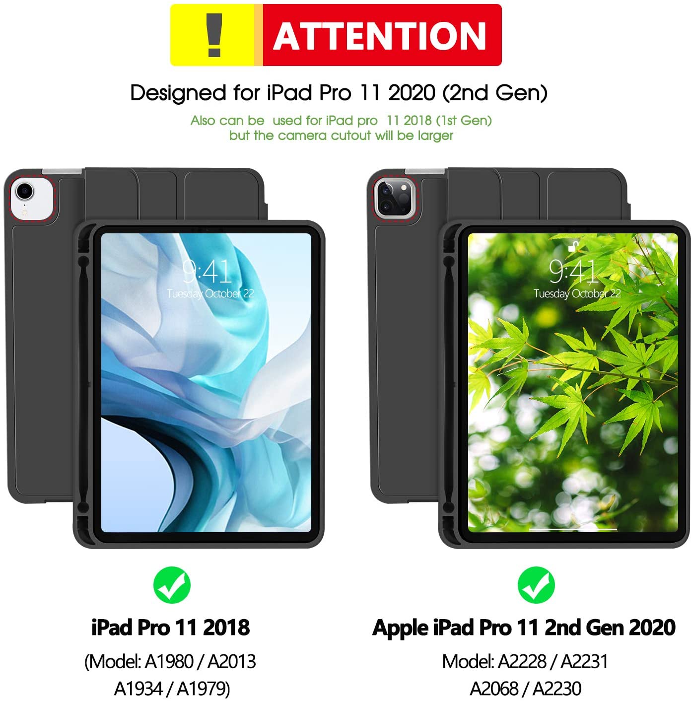 iPad Pro 11 Inch 2020 Soft Tpu Smart Premium Case Auto Sleep Wake Stand Cover Pencil holder Black Tristar Online