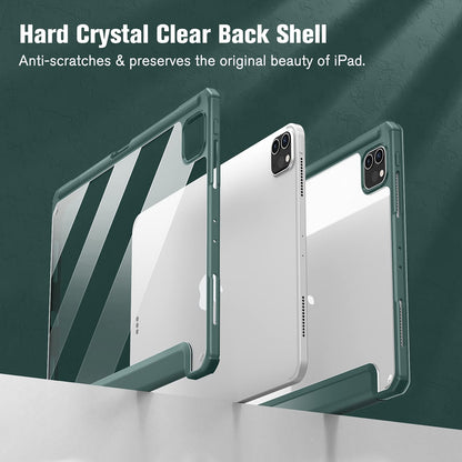 iPad Pro 11 Inch 2020-2022 Soft Tpu Smart Premium Case Auto Sleep Wake Stand Clear Cover Pencil holder Dark Green Tristar Online