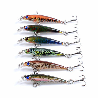 6x Popper Poppers 5cm Minnow Fishing Lure Lures Surface Tackle Fresh Saltwater Tristar Online