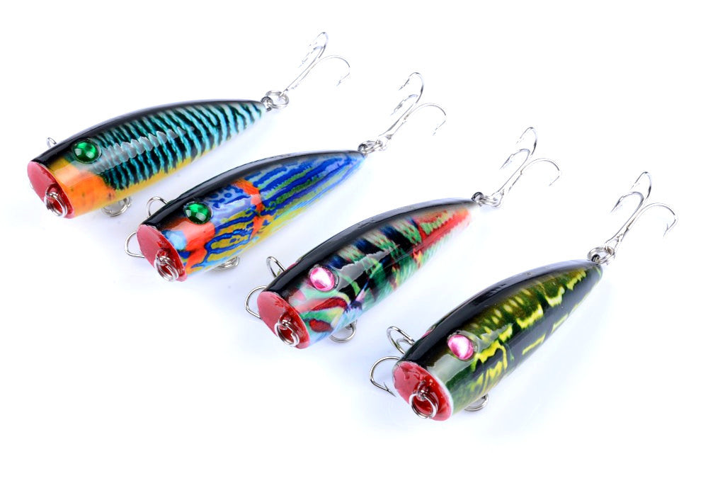 4X 6.8cm Popper Poppers Fishing Lure Lures Surface Tackle Saltwater Tristar Online