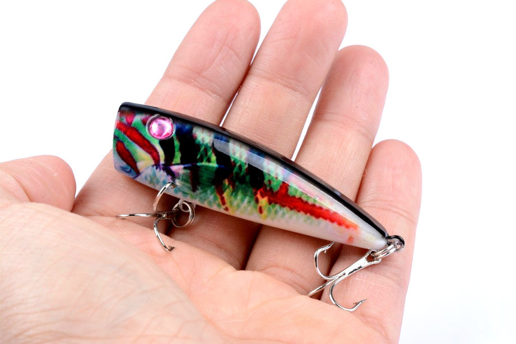 4X 6.8cm Popper Poppers Fishing Lure Lures Surface Tackle Saltwater Tristar Online