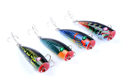 4X 6.8cm Popper Poppers Fishing Lure Lures Surface Tackle Saltwater Tristar Online