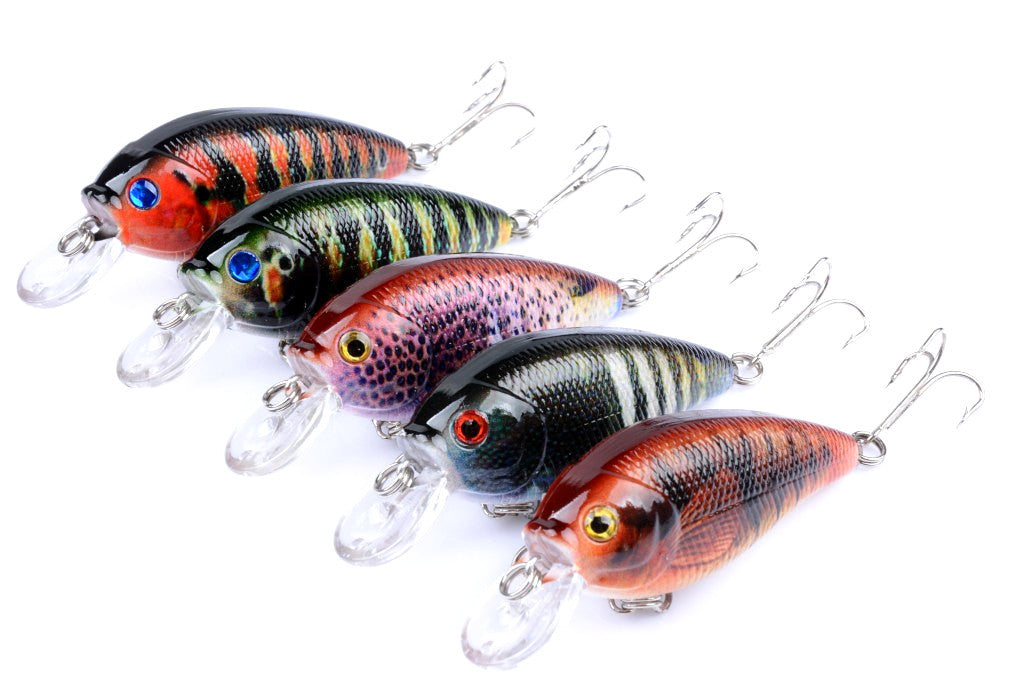 5x 7cm Popper Crank Bait Fishing Lure Lures Surface Tackle Saltwater Tristar Online